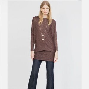 ZARA Maroon Knit Sweater Tunic/ Dress